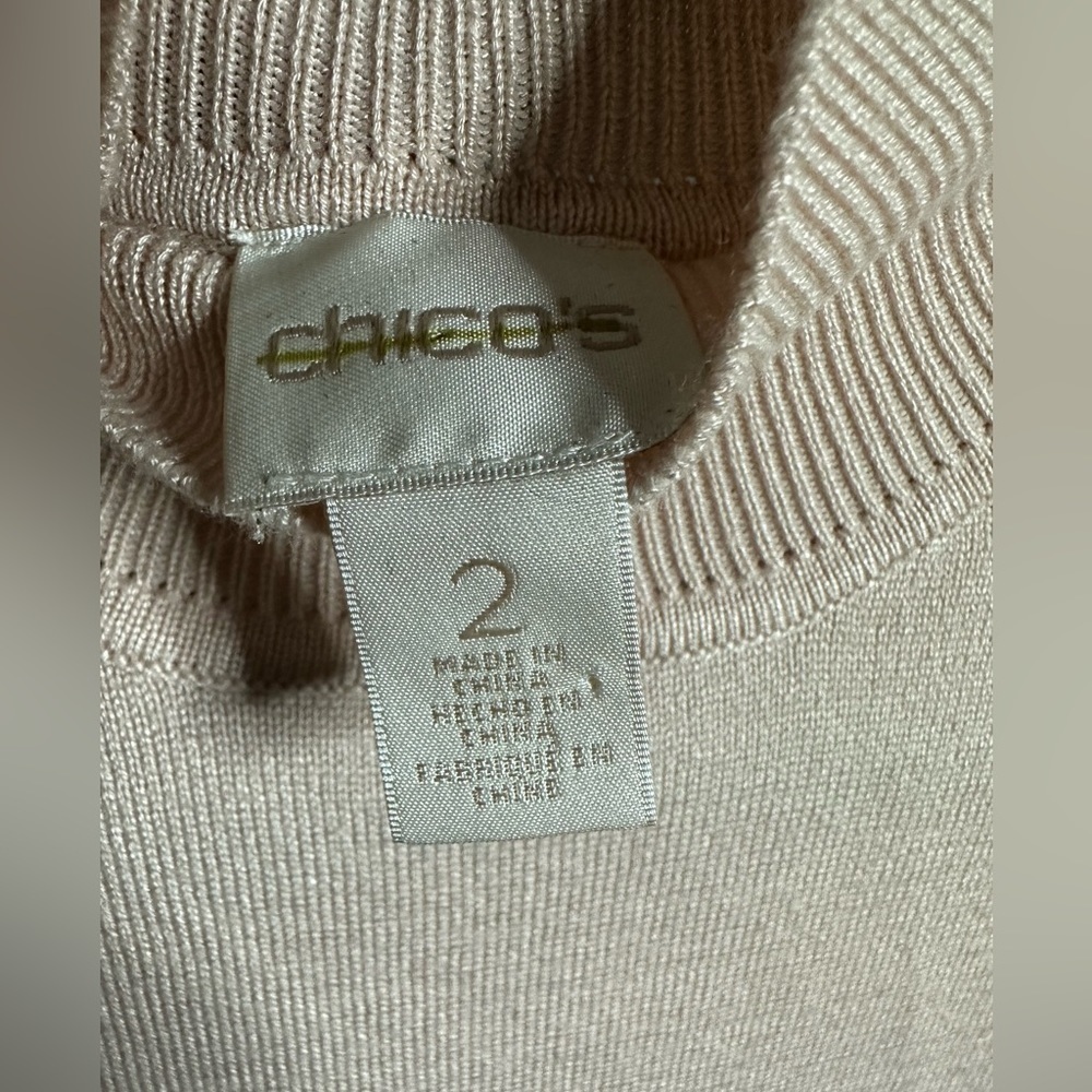 Chico’s Woven Mix Alice Pullover Sweater Size:2/L - Picture 7 of 7